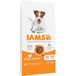 Iams Advanced Nutrition Senior Small & Medium Dog s kuřecím 2 x 12 kg