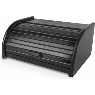 Chlebník jednodílný Woodcarver černý dřevěný – Zboží Dáma