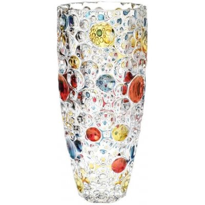 Bohemia Crystal Jihlava Váza 35 cm Lisboa - barevný listr – Hledejceny.cz