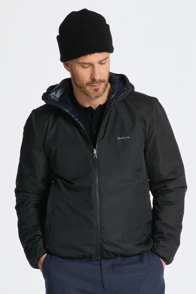Gant Reversible Hooded Jacket černá