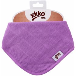 Kikko XKKO BMB Bambusový slintáček/šátek Hearts/Waves lilac