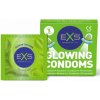 Žertovný předmět EXS Glow in Dark Condoms 3 ks svítící latexové kondomy