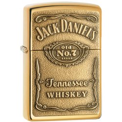 Zippo benzínový JACK DANIEL 24146’S LABEL BRASS EMBLEM