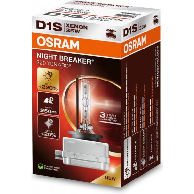 Osram xenon. výbojka 85V 35W D1S PK32d-2 Night Breaker Xenarc +220% – Zbozi.Blesk.cz