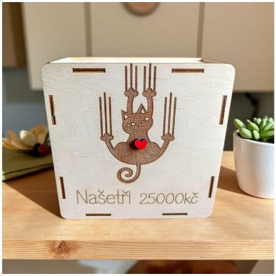 Škrtací pokladnička kočka škrábavá♥️ – Zboží Dáma