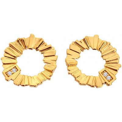 Hot Diamonds pozlacené náušnice s diamanty a topazy Golden Edit Hope DE837 – Hledejceny.cz