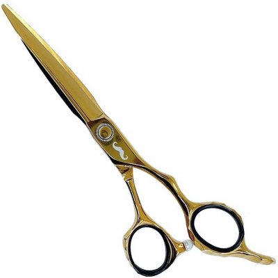 Mr. Mustache Kadeřnické nůžky Engrave Gold 6,0" – Sleviste.cz