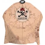 Barbertime Barber Mapped Cape pánský plášť pirátská mapa žlutý – Sleviste.cz