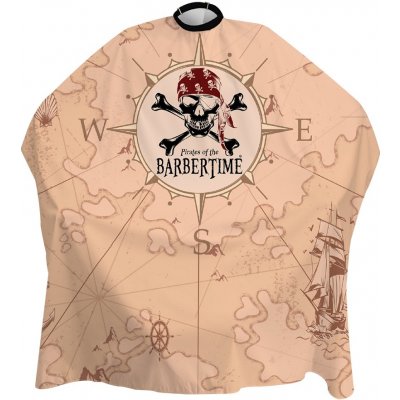 Barbertime Barber Mapped Cape pánský plášť pirátská mapa žlutý – Sleviste.cz