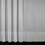 Mantis Tylová záclona 567/601, vyšívané květinky s ornamenty, s bordurou, bílá výška 220cm ( v metráži)t – Zboží Dáma