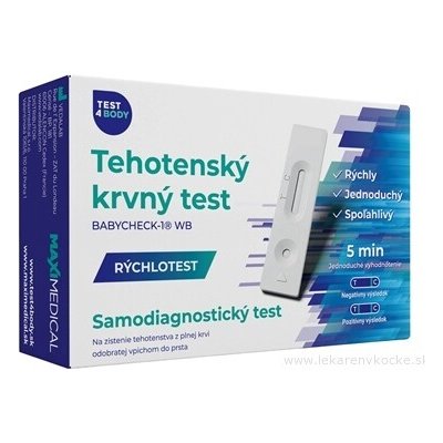Veda.Lab Test4Body Rychlotest těhotenství domácí krevní hCG test – Zboží Dáma