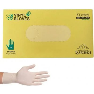 Maxpack Vinyl Jednorázové rukavice nepudrované transparentní 100 ks – Sleviste.cz