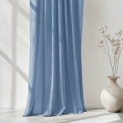 Goldea závěs ze lněné směsi - modrý 280x145 cm – Hledejceny.cz