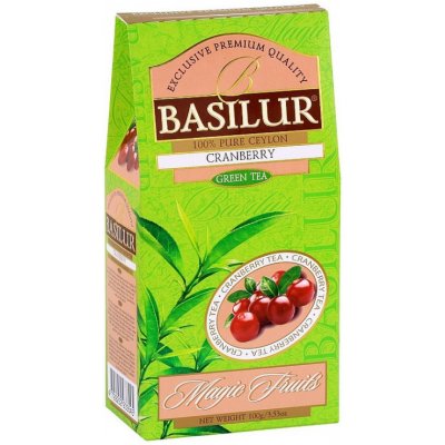 Basilur Aromatizovaný zelený čaj Magic Green Cranberry sypaný 100 g – Zbozi.Blesk.cz