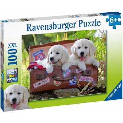 Ravensburger Oddych štěňata v kufru 100 dílků – Zboží Dáma