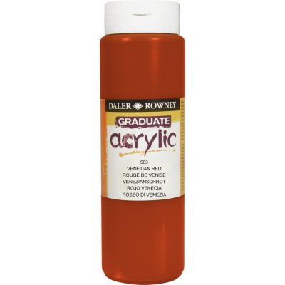 Daler Rowney Graduate akrylová barva venetian red 500 ml 1 ks – Hledejceny.cz