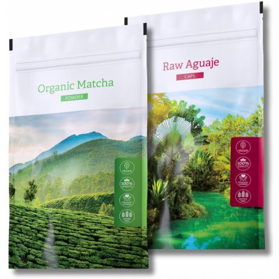 Energy Raw Aguaje caps 120 kapslí + Organic Matcha powder 50 g