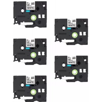 Starink Kompatibilní páska Brother TZ-251 / TZe-251, 24mm x 8m, černý tisk / bílý podklad 5-PACK – Zboží Živě