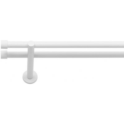 Dekodum Garnýž dvouřadá LOFT 19/19 mm bílá matná 200 cm – Zbozi.Blesk.cz