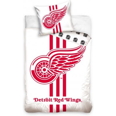 Carbotex bavlna povlečení NHL Detroit Red Wings White 70x90 140x200