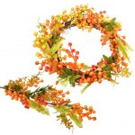 DOMMIO Dekorace - věnec a větvička podzimní, s bobulemi, 33/52 cm – Hledejceny.cz