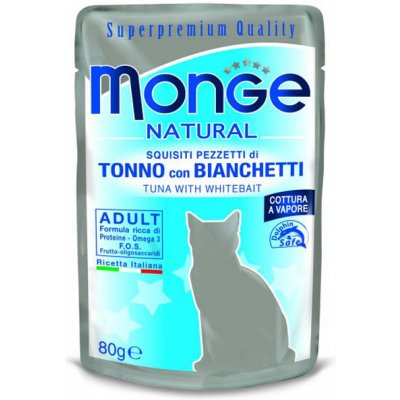 Monge Natural tuňák v želé se sleděm pro kočky 80 g