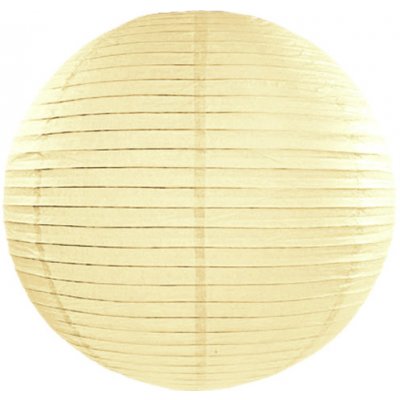 Lampion kulatý 25 cm krémový – Zboží Mobilmania