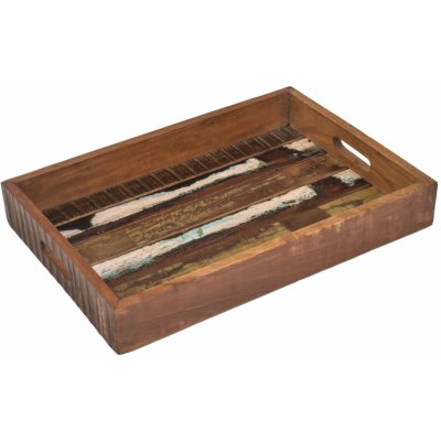 Sanu Babu Dřevěný tác z recyklovaného dřeva 46x32x6cm 1S – Zboží Mobilmania