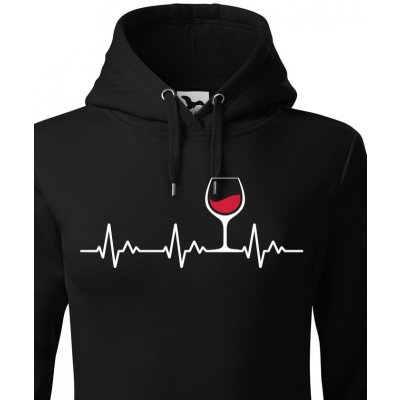 Bezvatriko mikina Tep vína Canvas 1 černá – Zboží Dáma