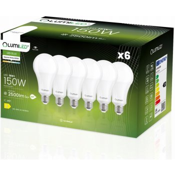 Lumiled 6x LED žárovka E27 18W = 180W 2500lm 4000K