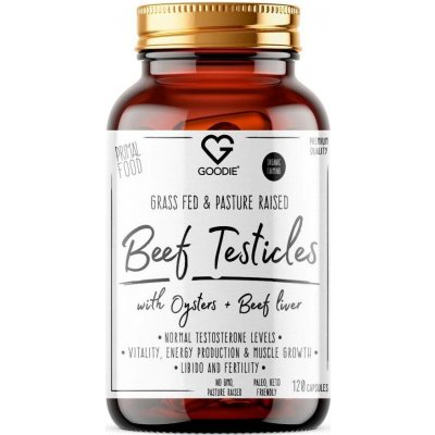 Goodie Býčí žlázy s ústřicemi a hovězími játry Beef Testicals 120 kapslí – Hledejceny.cz