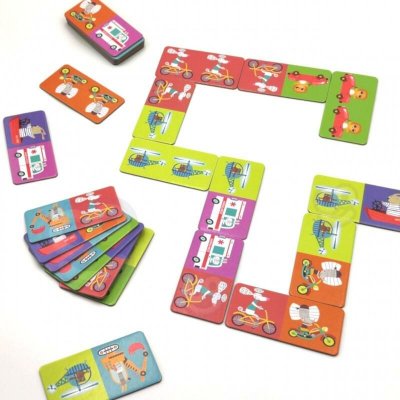 Woopie vzdělávací hra doprava zvířata puzzle domino Montessori – Zbozi.Blesk.cz