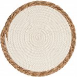 Giftdecor Prostírání z mořské trávy na okrajích bílé 35 cm – Sleviste.cz