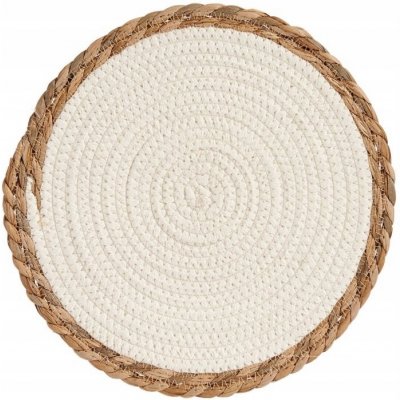 Giftdecor Prostírání z mořské trávy na okrajích bílé 35 cm – Sleviste.cz