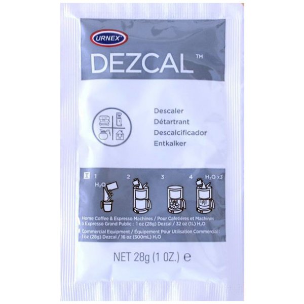 Příslušenství k vodnímu filtru Urnex Dezcal dekalcifikační prášek 28 g
