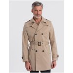 Ombre Clothing pánský trench coat Eliot tmavě béžová – Zboží Dáma