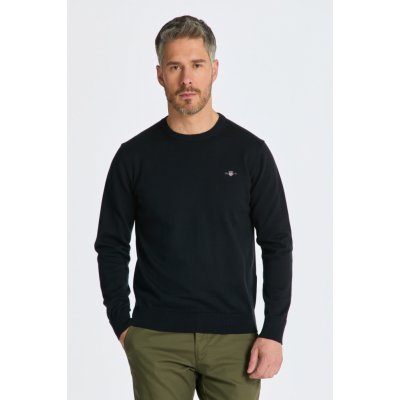 Gant svetr Classic Cotton C-neck černá – Zbozi.Blesk.cz