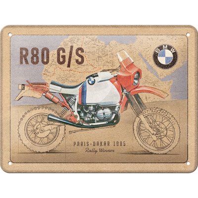 Nostalgic Art Plechová cedule BMW R80 G/S Paris Dakar 20 x 15 cm