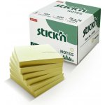 Samolepicí bloček Stick'n by Hopax FSC, 76 x 76 mm, 6 x 100 lístků, žlutý – Hledejceny.cz