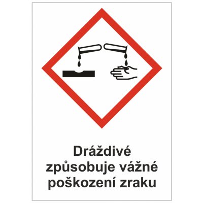 Dráždivé, způsobuje vážné poškození zraku samolepící vinylová fólie A8 (74 x 52 mm) – Zboží Dáma