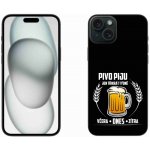 mmCase na iPhone 15 Plus - pivní motiv černé pozadí – Zboží Mobilmania