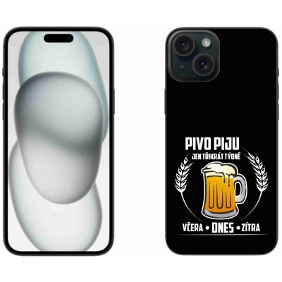 mmCase na iPhone 15 Plus - pivní motiv černé pozadí – Zboží Mobilmania