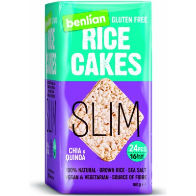 Benlian Rice cakes slim rýžové chlebíčky chia a quinoa 100 g – Zboží Dáma