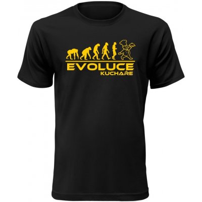 Pánské tričko Evoluce Kuchaře černá