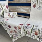 Tegatex Gobelínový ubrus chenille tulipány s květinami 40x140 cm – Hledejceny.cz