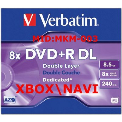 Verbatim DVD+R DL, 8,5GB 8x, AZO, jewel, 5ks (43541) – Zboží Živě
