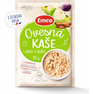 Emco Ovesná kaše s jablky a skořicí 55 g – Hledejceny.cz