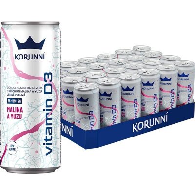 Korunní Vitamin D3 Malina a Yuzu 24 x 330 ml