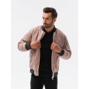 Ombre Clothing pánská přechodová bomber bunda Eugenia C516 béžová