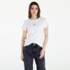 Dámská Trička Calvin Klein Jeans Woven Label Rib Slim Short Sleeve Tee Bright White